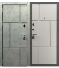 Входная дверь FLAT STOUT К 151 Антик серебро Белая