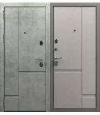 Входная дверь FLAT STOUT К 153 Антик серебро Бетон крем