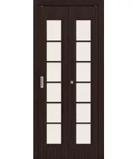 Межкомнатная складная дверь  2С Л-13 (Венге) Сатинато