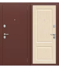 Входная дверь Тайга-7 Антик Медный Бежевый клен