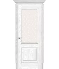 Межкомнатная дверь экошпон Классик-13 Silver Ash White Сrystal