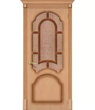 Межкомнатная дверь шпон Соната Ф-01 (Дуб) Риф.