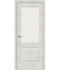 Межкомнатная дверь экошпон Прима-3 Bianco Veralinga White Сrystal