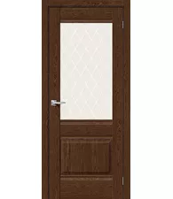 Межкомнатная дверь экошпон Прима-3 Brown Dreamline White Сrystal