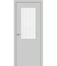 Межкомнатная дверь Винил Браво-7 Grey Pro Wired Glass 12,5