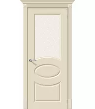 Межкомнатная дверь Эмаль Скинни-21 Cream White Сrystal