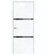 Межкомнатная дверь экошпон Браво-2.55 Snow Art Mirox Grey