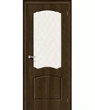 Межкомнатная дверь Винил Альфа-2 Dark Barnwood White Сrystal