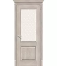 Межкомнатная дверь с экошпоном Классико-33 Cappuccino Veralinga   White Сrystal