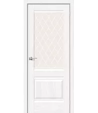 Межкомнатная дверь с экошпоном Прима-3 White Dreamline   White Сrystal