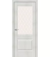Межкомнатная дверь с экошпоном Прима-3 Bianco Veralinga   White Сrystal