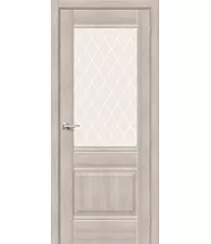 Межкомнатная дверь с экошпоном Прима-3 Cappuccino Veralinga   White Сrystal