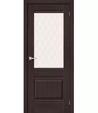 Межкомнатная дверь с экошпоном Прима-3 Wenge Veralinga   White Сrystal