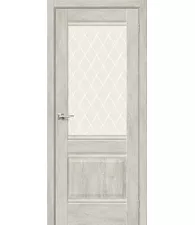 Межкомнатная дверь с экошпоном Прима-3 Chalet Provence   White Сrystal